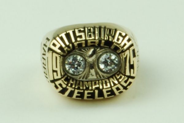 Franco Harris 1975 Super Bowl X Championship 10K Gold Pittsburgh Steelers Ring